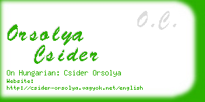 orsolya csider business card